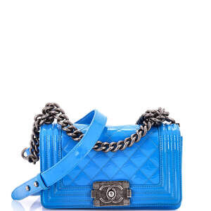 Chanel Small Boy Flap Bag Quilted Patent